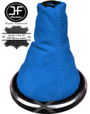 BLUE GENUINE SUEDE FITS FORD FIESTA MK6 FUSION 2002-2008 GEAR GAITER CUSTOM NEW
