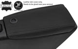 BLACK & BLACK GENUINE REAL LEATHER ARMREST LID COVER FITS FIAT BARCHETTA 95-05