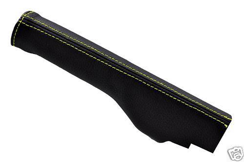 FITS VW GOLF MK5  YELLOW STITCH LEATHER HANDBRAKE GAITOR NEW CUSTOM NEW