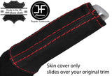 RED  STITCH REAL SUEDE HANDBRAKE HANDLE COVER FOR VAUXHALL OPEL ADAM 2012-2018