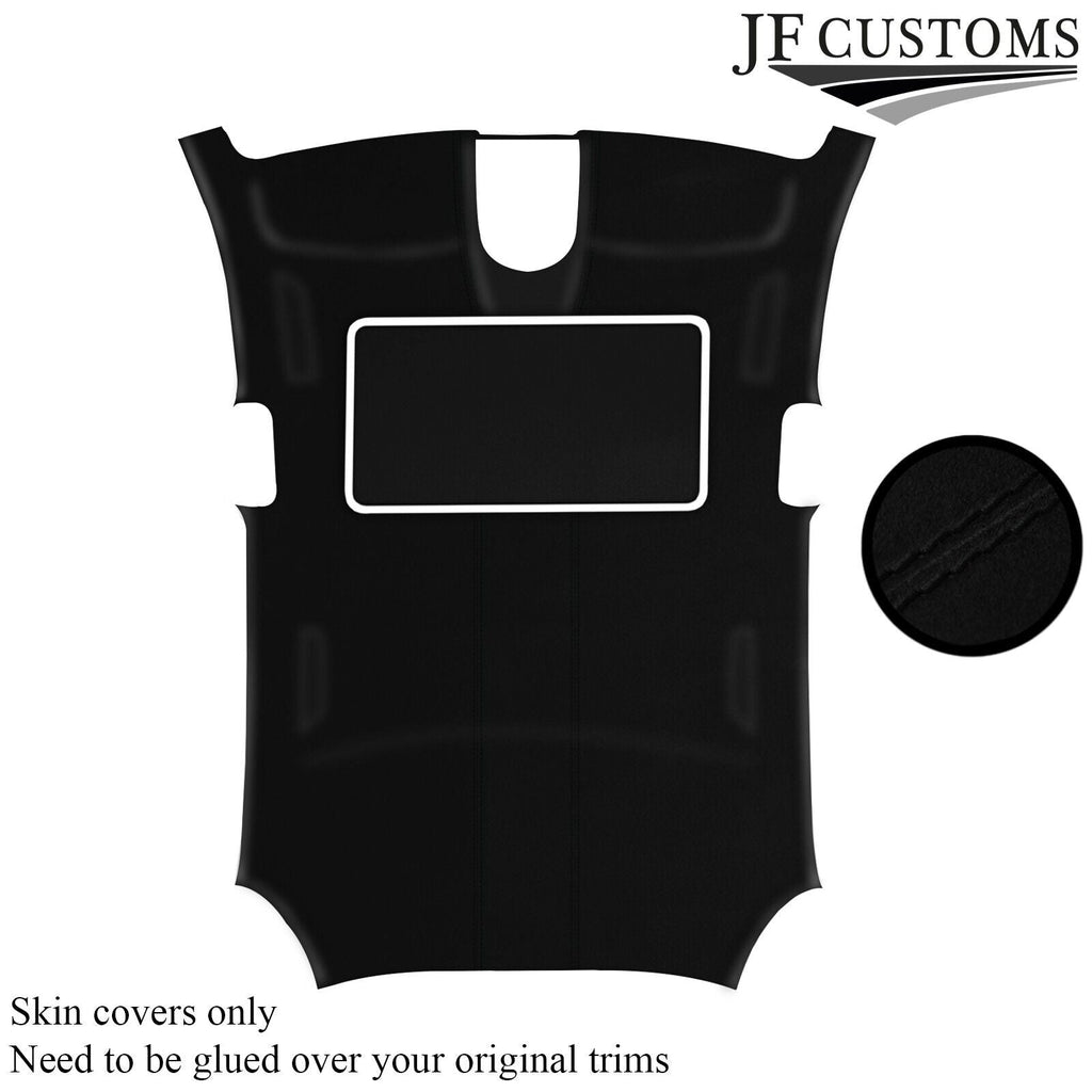 BLACK STITCH LUXE-SUEDE SUNROOF HEADLINER FOR PORSCHE PANAMERA 11-16 CUSTOM NEW