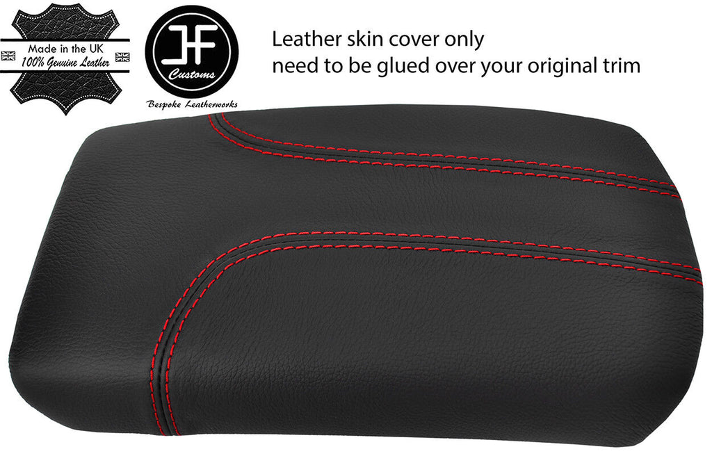 RED STITCH ARMREST LID LEATHER COVER FITS NISSAN QASHQAI J11 2017-2018