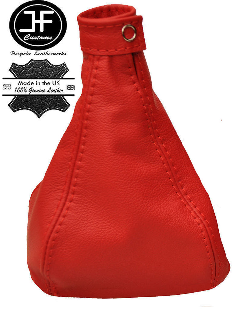 RED GENUINE LEATHER MANUAL GEAR STICK GAITER FITS FIAT PANDA 2013+ CUSTOM NEW