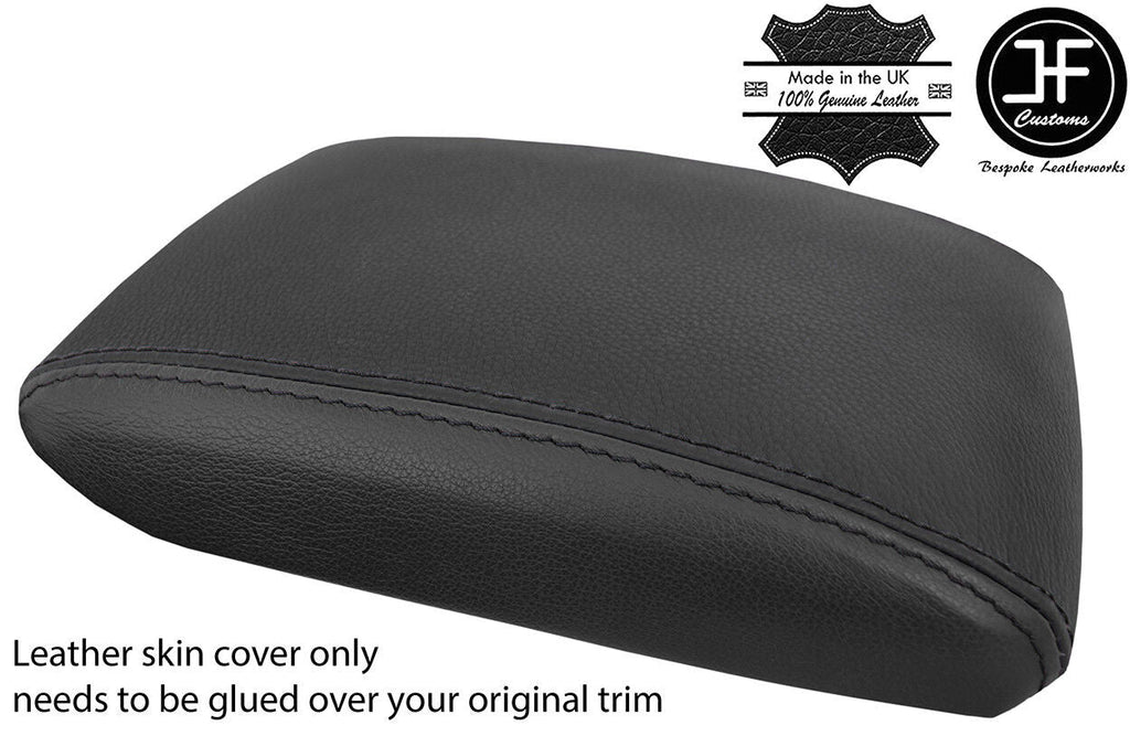 BLACK & BLACK REAL LEATHER ARMREST LID COVER FITS SUBARU IMPREZA WRX STI 15-18
