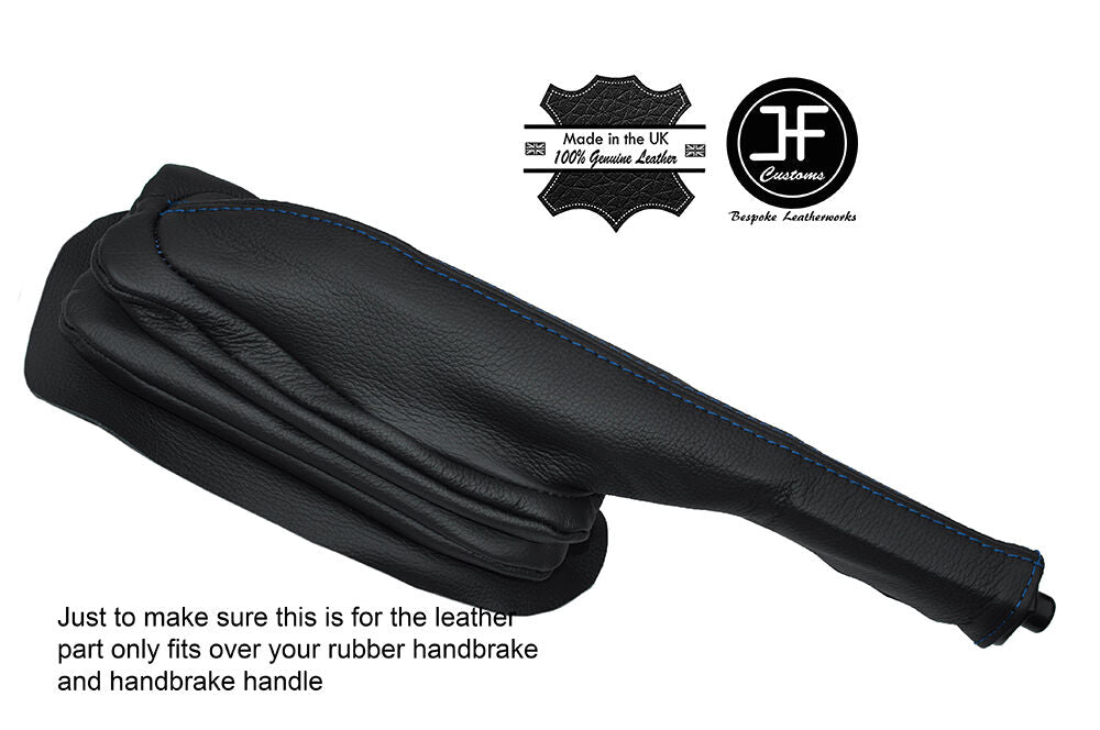 BLUE STICH LEATHER HANDBRAKE OVER RUBBER FITS FORD CORTINA MK3 MK4 MK5 GT 2000