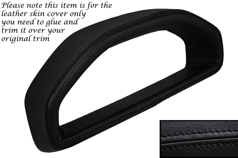 BLACK STITCH GAUGE HOOD SPEEDO LEATHER COVER FITS FORD FIESTA MK3 XR2 1989-1996