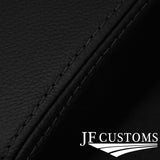 FOR 911 PORSCHE 997 CARRERA 987 BOXSTER BLACK STITCH FUSE BOX LID LEATHER COVER