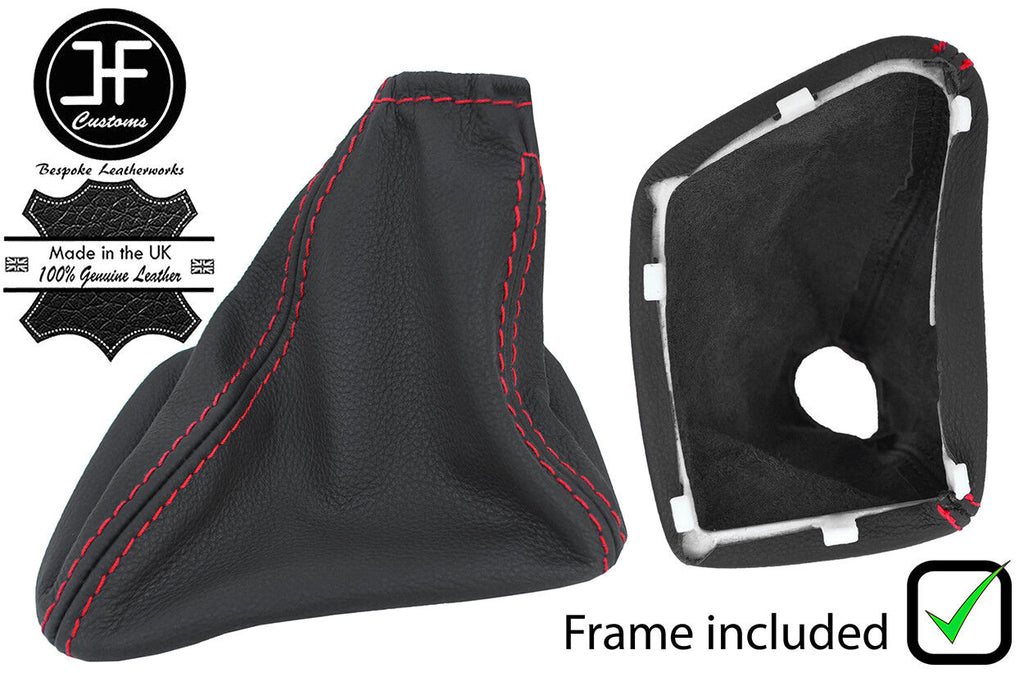 RED STITCH LEATHER GEAR GAITER PLASTIC FRAME FOR MERCEDES SPRINTER W906 06-15