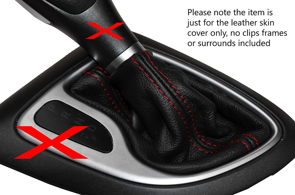 RED STITCH LEATHER AUTO AUTOMATIC SHIFT BOOT FITS DODGE DART 2012-2015