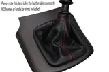 RED STITCHING MANUAL LEATHER GEAR GAITER FITS HYUNDAI SONATA 2006-2010