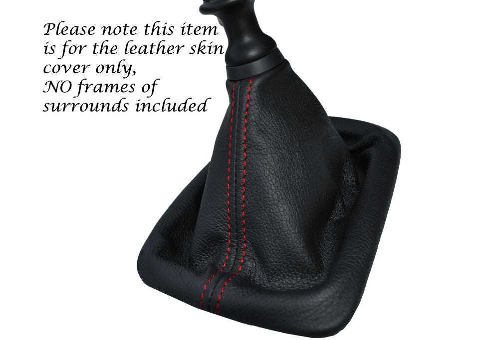 RED STITCHING LEATHER SKIN GEAR GAITER FITS KIA SOUL 2009-2014 CUSTOM NEW