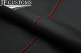RED STITCH MANUAL GEAR HANDBRAKE SET + PLASTIC FRAMES FOR BMW E81 E82 E87 E88