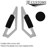 BLACK STITCH SUEDE 2X CONSOLE KNEE PAD TRIM COVERS FOR AUDI TT MK1 1998-2006