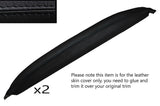 BLACK STITCH 2X FRONT DOOR ARMREST PAD SKIN COVERS FITS LANDROVER SERIES 2A 3