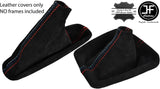 RED  & TRI STITCH SUEDE MANUAL GEAR & HANDBRAKE GAITER FITS BMW E39 1995-2002