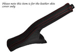 RED STITCHING FITS HYUNDAI I10 2008-2013  LEATHER HANDBRAKE GAITER ONLY