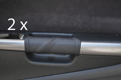 back stitch FITS HONDA STREAM 01-07 2X DOOR LEATHER HANDLE COVERS CUSTOM NEW