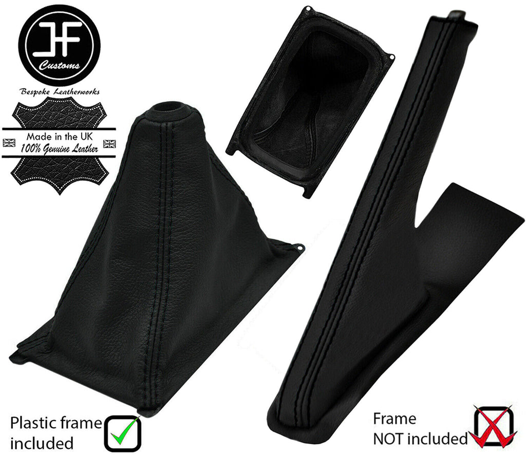 BLACK STICH LETHR GEAR GAITER WITH FRAME+HANDBRAKE GAITER FOR HONDA CIVIC 88-95