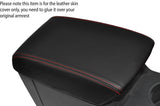 RED STITCHING LEATHER ARMREST SKIN COVER FITS FORD RANGER 2012-2015 CUSTOM NEW