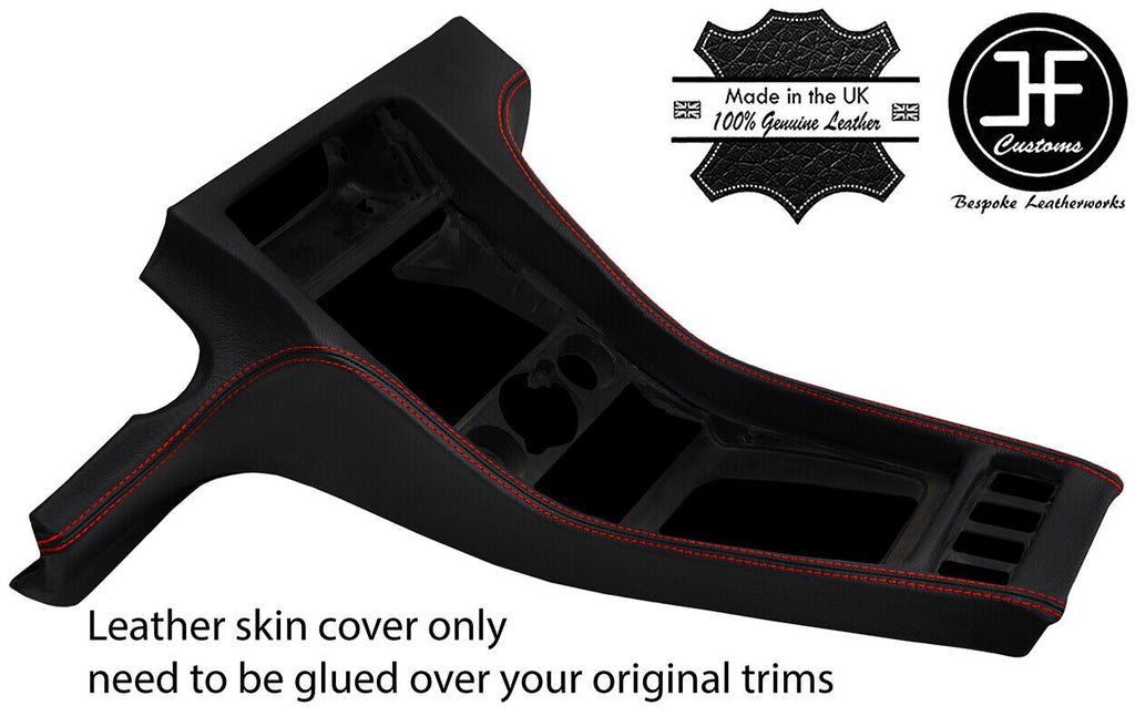 RED LEATHER CENTER CONSOLE REAL LEATHER COVER FITS PORSCHE 928 90-95 STYLE 2