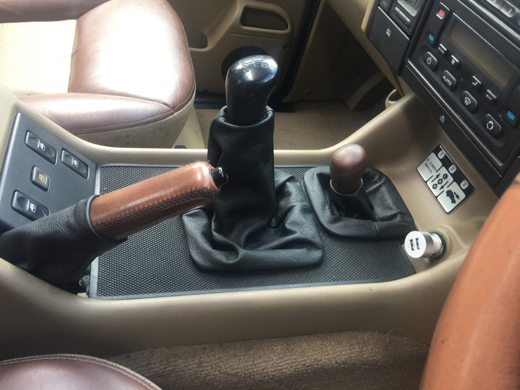 FOR LANDROVER DISCOVERY 200TDI 300TDI TD5 96-04 3 X GAITERS TOP GRAIN LEATHER