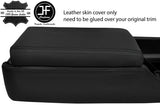 BLACK STITCH TOP GRAIN REAL LEATHER ARMREST COVER FITS NISSAN 300ZX Z32 90-96