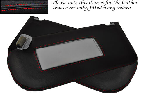 RED STITCH FITS MAZDA 6 2002-2007 2X SUN VISORS LEATHER SKIN COVERS ONLY