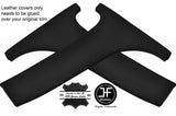 BLACK STITCH 2X LOWER B PILLAR LEATHER COVERS FITS BMW 5 SERIES E39 1996-2003