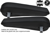 BLACK STITCH 2X ARMREST SKIN COVERS FITS MERCEDES V CLASS VITO W638 1996-2003