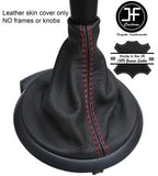 RED STITCH TOP GRAIN REAL LEATHER GEAR GAITER FITS CITROEN BERLINGO 2008-2017