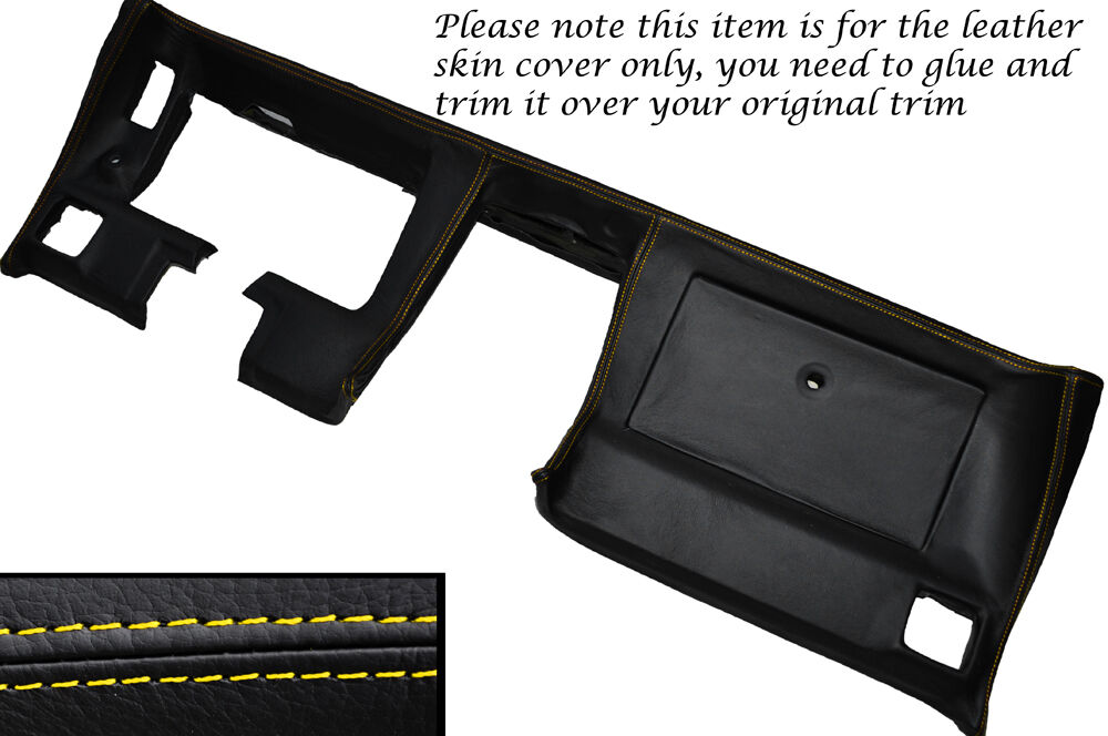 YELLOW STITCH DASH DASHBOARD LEATHER SKIN COVER FITS CORVETTE C3 1977-1982