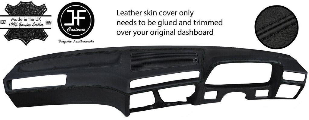 BLACK STITCH DASH DASHBOARD REAL LEATHER COVER FITS BMW E23 7 SERIES 1977-1986
