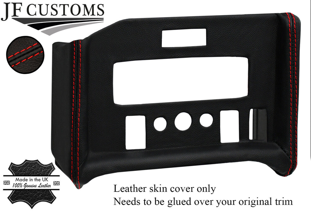 RED STITCHING CENTRE CONSOLE RADIO SURROUND LEATHER COVER FITS MG MGB 68-71