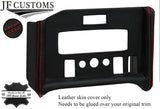 RED STITCHING CENTRE CONSOLE RADIO SURROUND LEATHER COVER FITS MG MGB 68-71