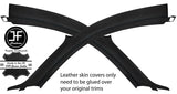 BLACK STITCH 2X A PILLAR LEATHER COVERS FOR AUDI TT MK1 98-06 COUPE STYLE 2
