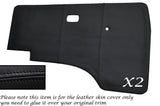 BLACK STITCH 2X DOOR CARDS LEATHER SKIN COVERS FITS VW T25 T3 WESTFALIA CAMPER