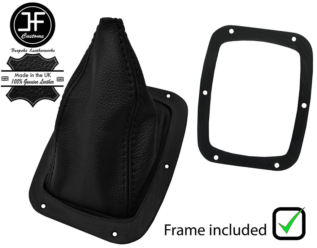 BLACK STITCH LEATHER GEAR OVER RUBBER+PLASTIC FRAME FOR FORD CORSAIR CLASSIC