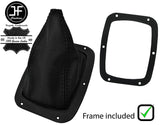 BLACK STITCH LEATHER GEAR OVER RUBBER+PLASTIC FRAME FOR FORD CORSAIR CLASSIC
