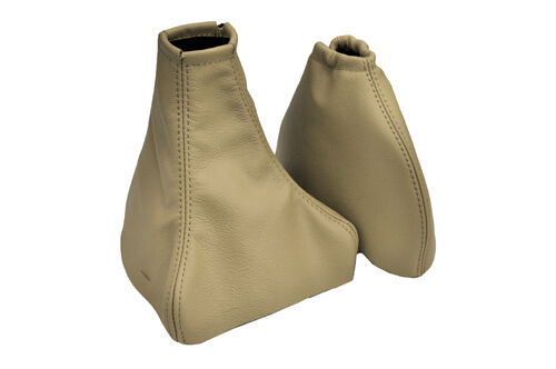 CREAM GAITERS SET FITS JAGUAR X TYPE 2001-2009 LEATHER GEAR & HANDBRAKE GAITER