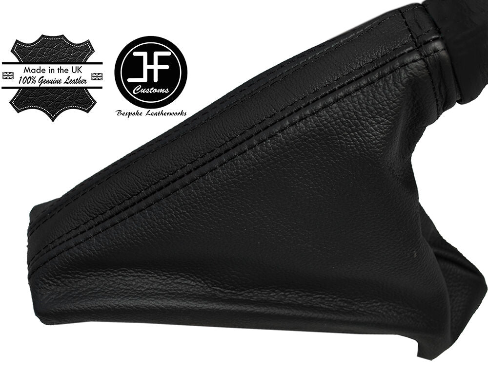 BLACK & BLACK LEATHER HANDBRAKE GAITER FITS VAUXHALL OPEL CORSA E 2014-2017