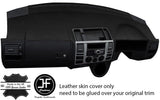 BLACK & BLACK DASH DASHBOARD REAL LEATHER COVER FOR VW T5 TRANSPORTER CARAVELLE