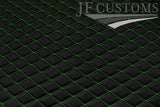 L GREEN DIAMOND STITCH QUILTED VINYL  PADDED PANEL LUXURY PREMIUM 125CM X 85CM