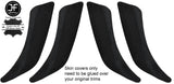 BLACK STITCH 2X FRONT & 2X REAR DOOR HANDLE TRIM SUEDE COVERS FOR BMW F20 11-18