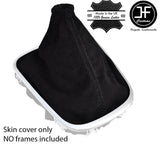BLACK STITCH REAL SUEDE MANUAL GEAR GAITER FITS RENAULT KADJAR 2015-2019