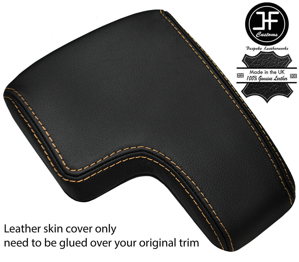 BEIGE STITCHING TOP GRAIN LEATHER ARMREST LID COVER FITS ALFA ROMEO 159 05-11