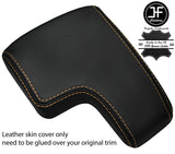 BEIGE STITCHING TOP GRAIN LEATHER ARMREST LID COVER FITS ALFA ROMEO 159 05-11