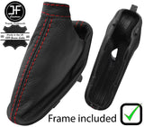 RED STITCH LEATHER HANDBRAKE +PLASTIC FRAME FOR ALFA ROMEO 159 05-11 STYLE 2
