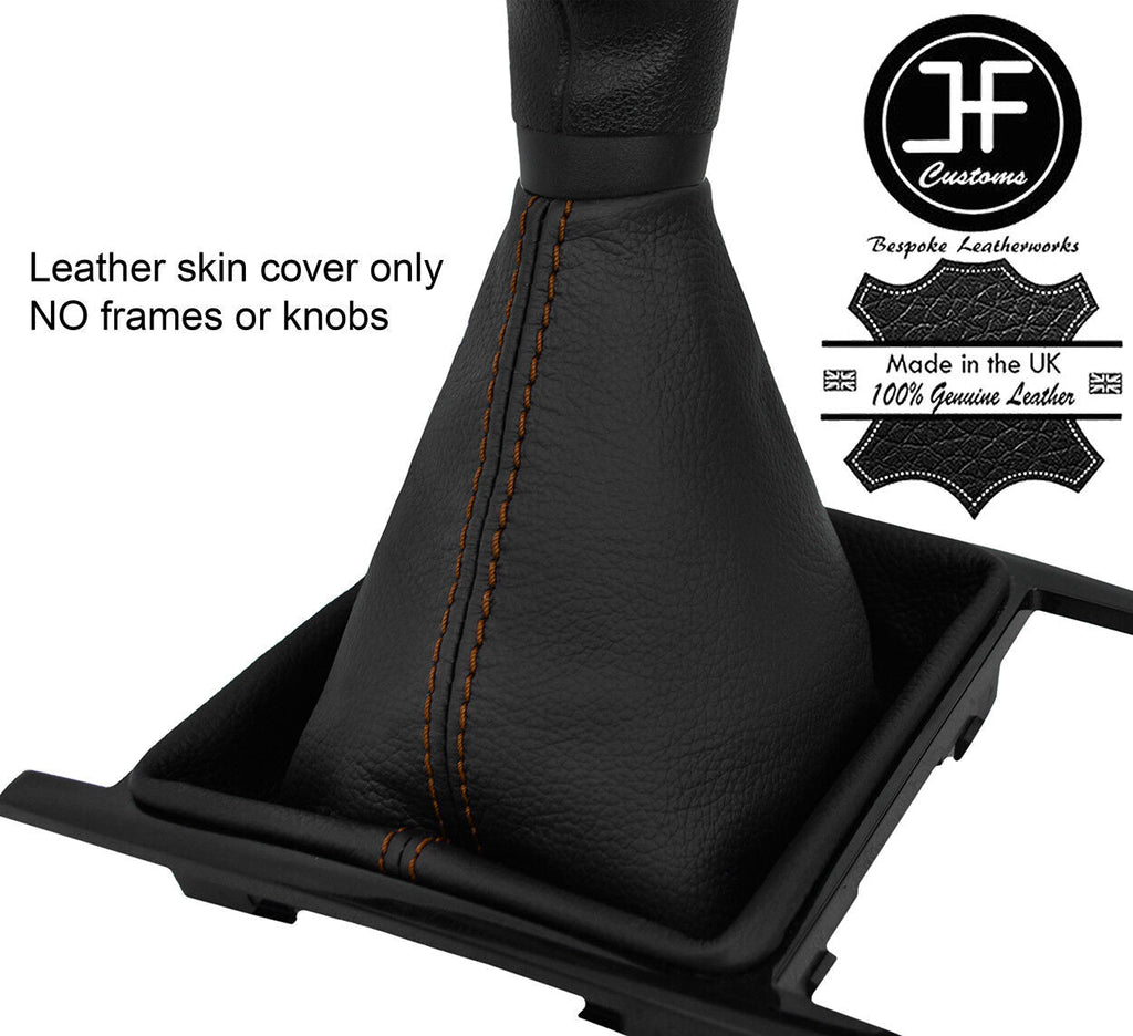 BROWN STITCHING MANUAL TOP GRAIN LEATHER GEAR GAITER FITS VW AMAROK 2010-2018