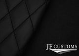 BLACK DIAMOND STITCH LEATHER SKIN COVER TAIL GATE TRIM FOR LOTUS EVORA 09-15