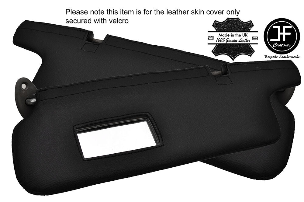 BLACK  STITCHING 2X SUN VISORS LEATHER COVERS FITS TOYOTA CELICA 1985-89